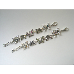 Butterfly Bracelet - Peridot, Citrine, Garnet, Sterling Silver