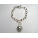 Heart Pendant Link Bracelet