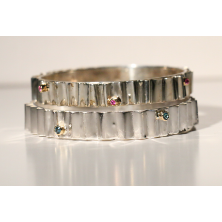 Corregated Bezel Bangle