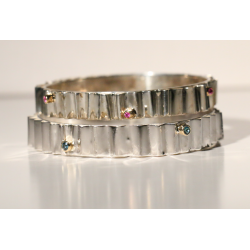 Corregated Bezel Bangle 