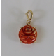 Carved Coral Rose Pendant Charm