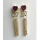 Heart & Chain Tassle Earring