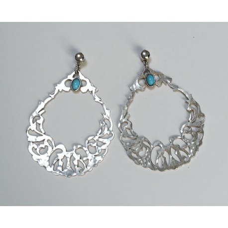 Bollywood Turquoise Lace Earring