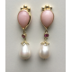 Angel Skin Coral & Pearl Drop Earring