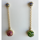 Raspberry Swing Earring