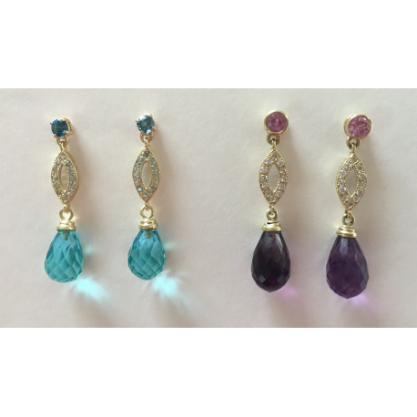 Marquis & Briolette Drop Earring