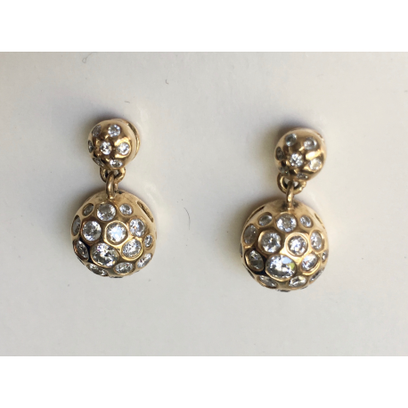 Pave Ball Earring