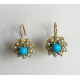 Victorian Flower Earring, Turquoise