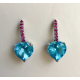 Hearts on a String Earring, blue