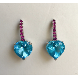 Hearts on a String Earring, blue