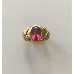 Lynne Bow Ring - Pink Tourmaline, Diamonds