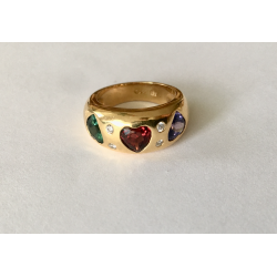 Three Heart Gypsy Ring