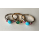 Three Stone Stacking Ring, Turquoise Center