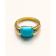 Gum Drop Pave Ring  Cabochon - Chrysophrase