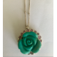 Turquoise Rose Pendant