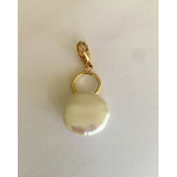 Button Pearl Clip On Charm