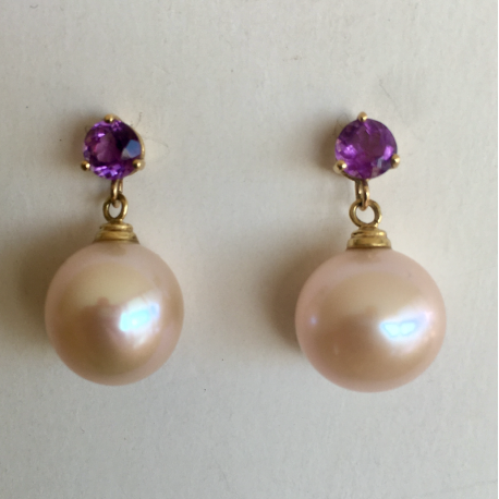 Peach Pearl Earring