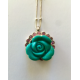 Turquoise Rose Pendant